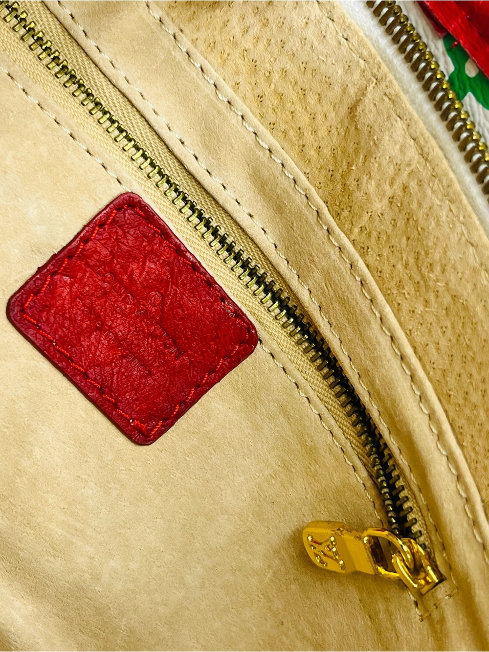 Louis Vuitton Red Leather Multicolor Monogram Shoulder Bag - Picture 14 of 16